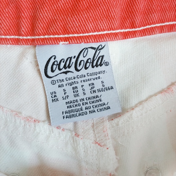 Coca Cola print high waist vintage cut off shorts - Picture 6 of 8